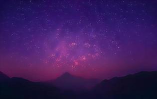 night landscape mountain and milky way galaxy background our galaxy, long exposure , low light photo