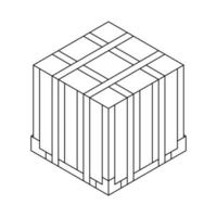 Outline air drop box from the game PlayerUnknowns Battlegrounds. PUBG. Isometric container. Battle royal concept. Clean and modern vector illustration for design, web.