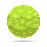 Vector Magic Sphere with Shadow. Green Abstract Ball. Paper Effect. Vector illustration for Your Design, Web.