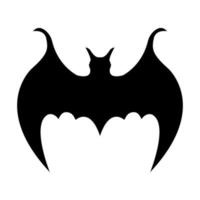silueta negra de murciélago aislado sobre fondo blanco. elemento decorativo de halloween. ilustración vectorial para cualquier diseño vector