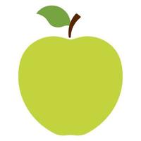 icono de manzana logotipo de manzana verde aislado sobre fondo blanco. ilustración vectorial para cualquier diseño. vector