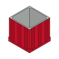 caja de lanzamiento al aire libre del juego playerunknowns battlegrounds. publicación contenedor isométrico. concepto real de batalla. ilustración vectorial limpia y moderna para diseño, web. vector