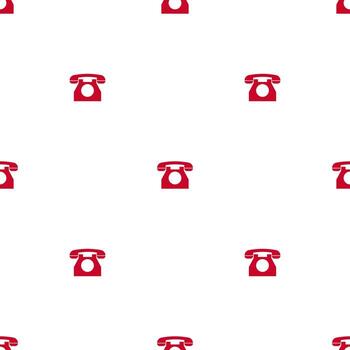 Seamless pattern with telephone on white background. Flat style icon of utilities. Symbol of light. Vector illustration for design, web, wrapping paper, fabric, wallpaper.