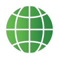 Green website icon isolated on white background. Environment concept. Vector illustration for any design.