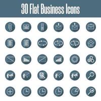 Set of 30 Vector Flat Business Icons. Business, Finance, Management, Time, Support, Service. Vector illustration for Your Design, Web, App.