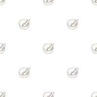 Seamless pattern with mortar and pestle on white background. Vector illustration.
