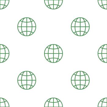 Seamless pattern with web environment icon. Green ecological sign. Protect planet. Vector illustration for design, web, wrapping paper, fabric, wallpaper