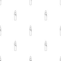 Seamless pattern with line style icon of a candle. Religional concept. Vector illustration for design, web, wrapping paper, fabric, wallpaper.