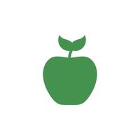 Apple icon. Creative logo. Green ecological sign. Protect planet. Vector illustration for design.