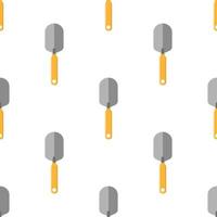 Seamless pattern with cartoon small shovels on white background. Garden spade. Gardening tool. Vector illustration for any design