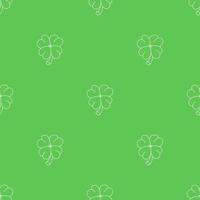 Seamless pattern with four leaf clover. St. Patrick's Holidays. Lucky symbol and Irish mascot for St. Patrick's Holidays. Vector illustration for design, web, wrapping paper, fabric.