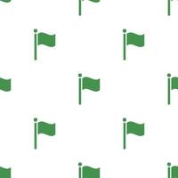 Seamless pattern with flag icon. Green ecological sign. Protect planet. Vector illustration for design, web, wrapping paper, fabric, wallpaper