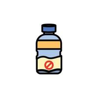 plastic bottle icon in environmental pollution, to protect the earth, reduce waste and pollution of plastic bottles. vector