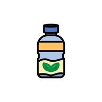plastic bottle icon in environmental pollution, to protect the earth, reduce waste and pollution of plastic bottles. vector