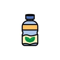 plastic bottle icon in environmental pollution, to protect the earth, reduce waste and pollution of plastic bottles. vector