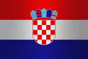 Flag of Croatia on stone photo