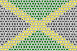 Flag of Jamaica on metal photo