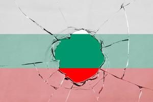 Flag of Bulgaria on glass photo