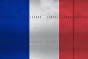 Flag of France on metal photo