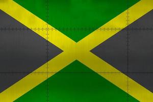 Flag of Jamaica on metal photo