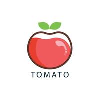 Flat style tomato icon illustration, vector design suitable for agriculture, food, and beverage.