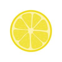 Fresh half of lemon isolated on white background. Organic fruit. Cartoon style. Vector illustration for any design