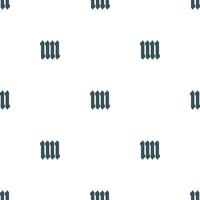 Seamless pattern with radiator on white background. Flat style icon of utilities. Symbol of light. Vector illustration for design, web, wrapping paper, fabric, wallpaper.