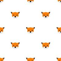 Seamless pattern with cute fox. Vector illustration for design, web, wrapping paper, fabric, wallpaper.