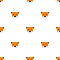 Seamless pattern with cute fox. Vector illustration for design, web, wrapping paper, fabric, wallpaper.