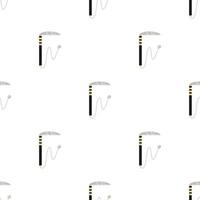 Seamless pattern with kusarigama. Ninja weapon. Samurai equipment. Cartoon style. Vector illustration for design, web, wrapping paper, fabric, wallpaper.