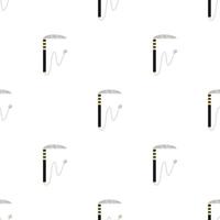 Seamless pattern with kusarigama. Ninja weapon. Samurai equipment. Cartoon style. Vector illustration for design, web, wrapping paper, fabric, wallpaper.