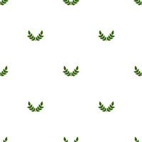 Seamless pattern with green leaves on white background. Vector illustration for design, web, wrapping paper, fabric, wallpaper.