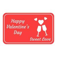 Greeting Card for Valentines Day. Vector Illustration isolated on white background.