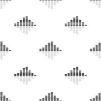 Seamless pattern with equalizer icons on white background. Music recording studio template. Vector illustration for design, web, wrapping paper, fabric