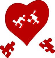 diseño conceptual del vector del corazón. idea creativa de búsqueda web de relaciones románticas. icono de amor