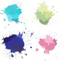 Collection of paint splash. Vector set of brush strokes. Isolated on white background