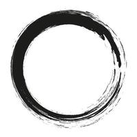 textura de pincel de pintura de círculo negro vector