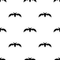 Seamless pattern with black silhouette bats. Halloween texture. Vector illustration.