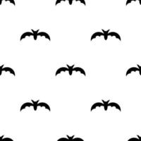 Seamless pattern with black silhouette bats. Halloween texture. Vector illustration.