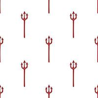 patrón impecable con tridentes del diablo rojo. concepto de infierno. ilustración vectorial
