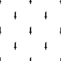 Seamless pattern with simple sword icons. Black silhouette of knife. Vector illustration for design, web, wrapping paper, fabric, wallpaper