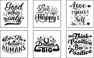 citas positivas manuscritas diseño svg vector