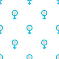 Seamless pattern with man's resist symbol on white background. Male symbol. Man power. Fist raised up. Vector illustration for design, web, wrapping paper, fabric, wallpaper.