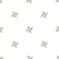 Seamless pattern with shurikens. Ninja weapon. Samurai equipment. Cartoon style. Vector illustration for design, web, wrapping paper, fabric, wallpaper.