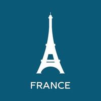 icono de silueta de la torre eiffel. logotipo de francia. ilustración vectorial limpia y moderna para diseño, web. vector