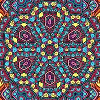 Colorful Mandala Flowers Pattern Boho Symmetrical 563 photo