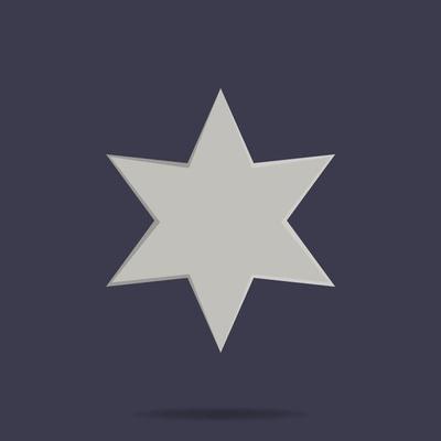 Shuriken icon. Ninja weapon. Samurai equipment. Cartoon style. Clean and modern vector illustration for design, web.