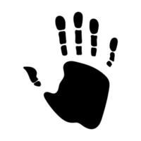Vector Black Handprint isolated on white background. Education, school, symbol, identifty. Vector illustration for your design.