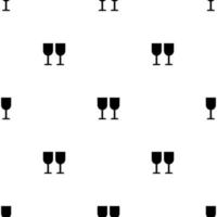 Seamless pattern with two glasses on white background. Vector illustration for design, web, wrapping paper, fabric, wallpaper