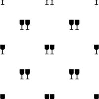 Seamless pattern with two glasses on white background. Vector illustration for design, web, wrapping paper, fabric, wallpaper